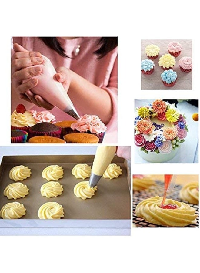DUNISO 100pcs Thickened Disposable Anti-Burst Piping Bags, Cake Cream Pastry Bag, Dessert Biscuit Piping Bag, Household Baking Tool, Cake Decorating Tools 37cm*23cm - Image 4